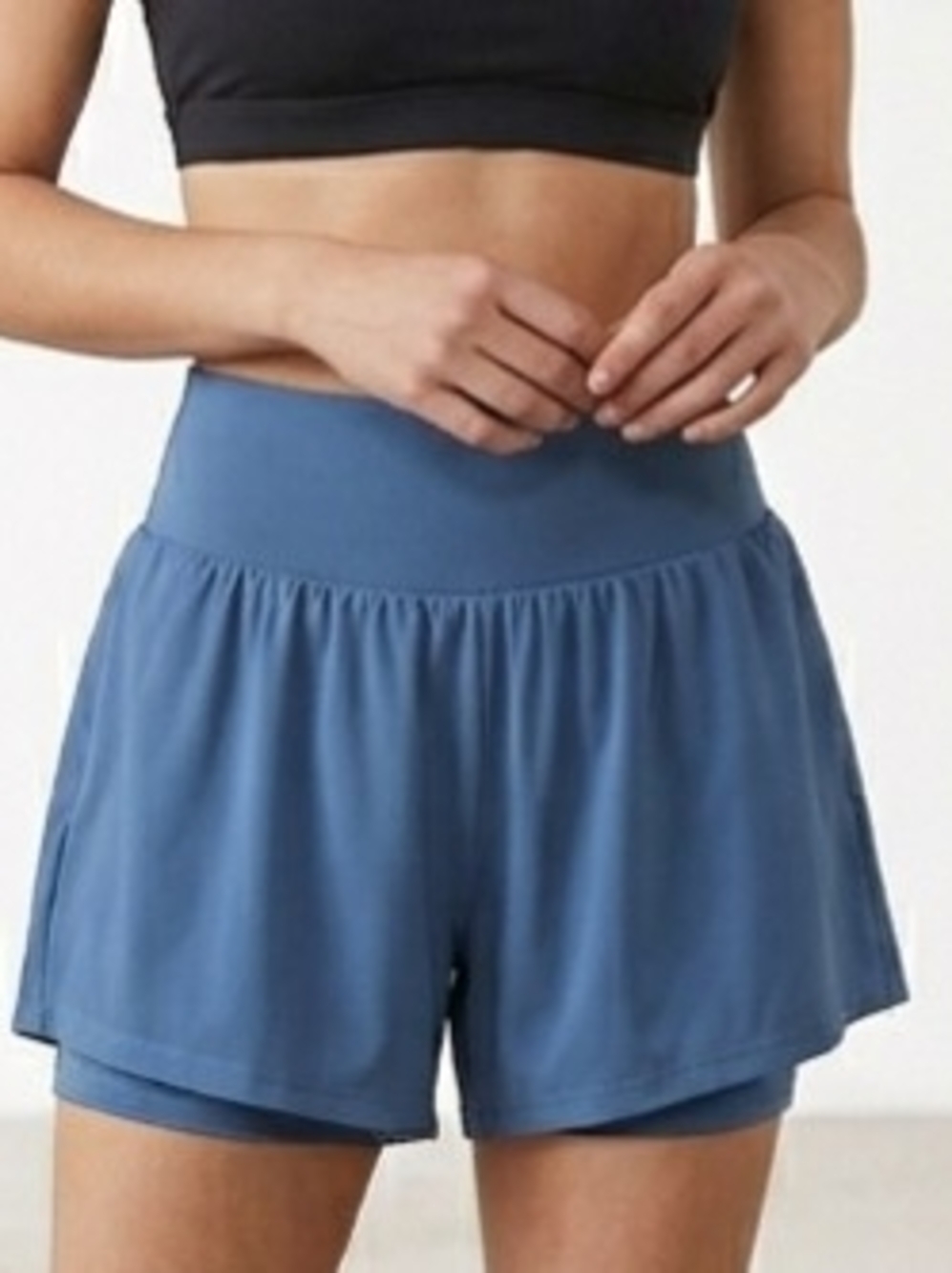 HALARA High-Waist Blue Softlyzero Airy Shorts With Pockets Size XL
